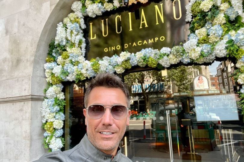 Gino DAcampo outside Luciano restaurant in London Picture: Twitter/@ginofantastico