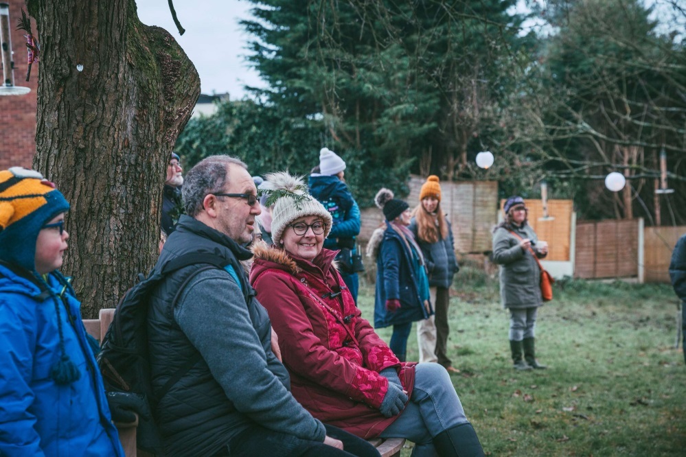 Visitors were treated to mulled cider or apple juice