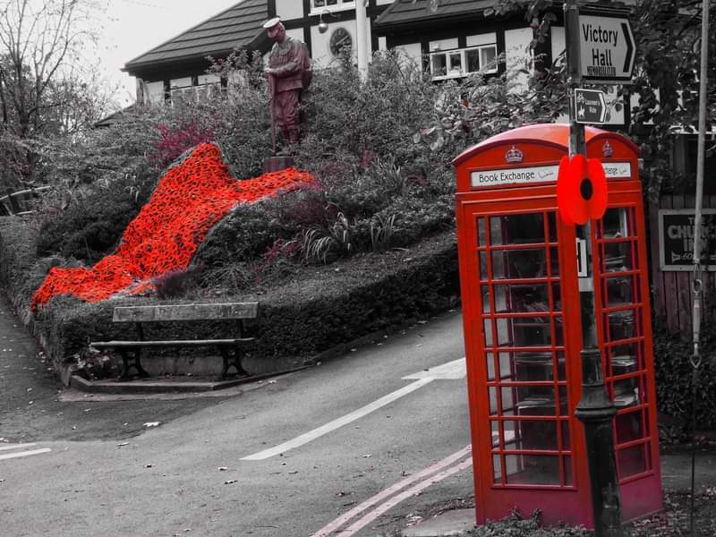 Lest we forget outside Victory Hall in Mobberley