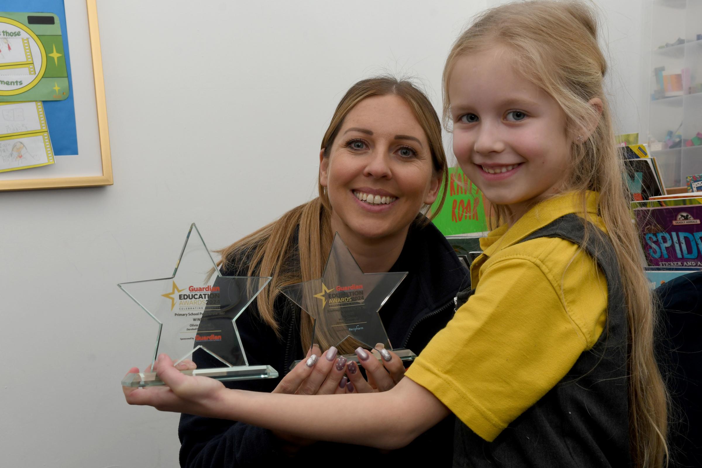 Darnhall Primary School had two winners in 2024 - Kelly Cavanagh was our Teaching Assistant of the Year and Olivia Grannell was our Primary School Pupil of the Year