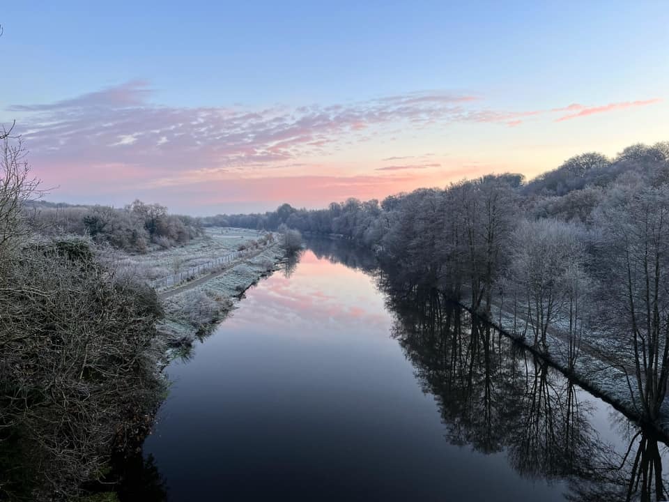 River Weaver from the Blue Bridge in Hartford by Julie Webb